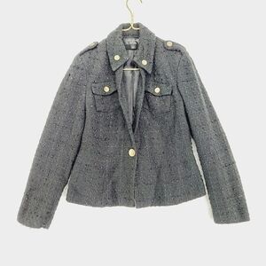 Signature by Larry Levine Black Front Pockets One Button Jacket 3649